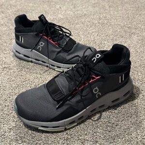 On Running Cloudvista Trail Running Shoes Black/Gray with Pink/Yellow Men 9